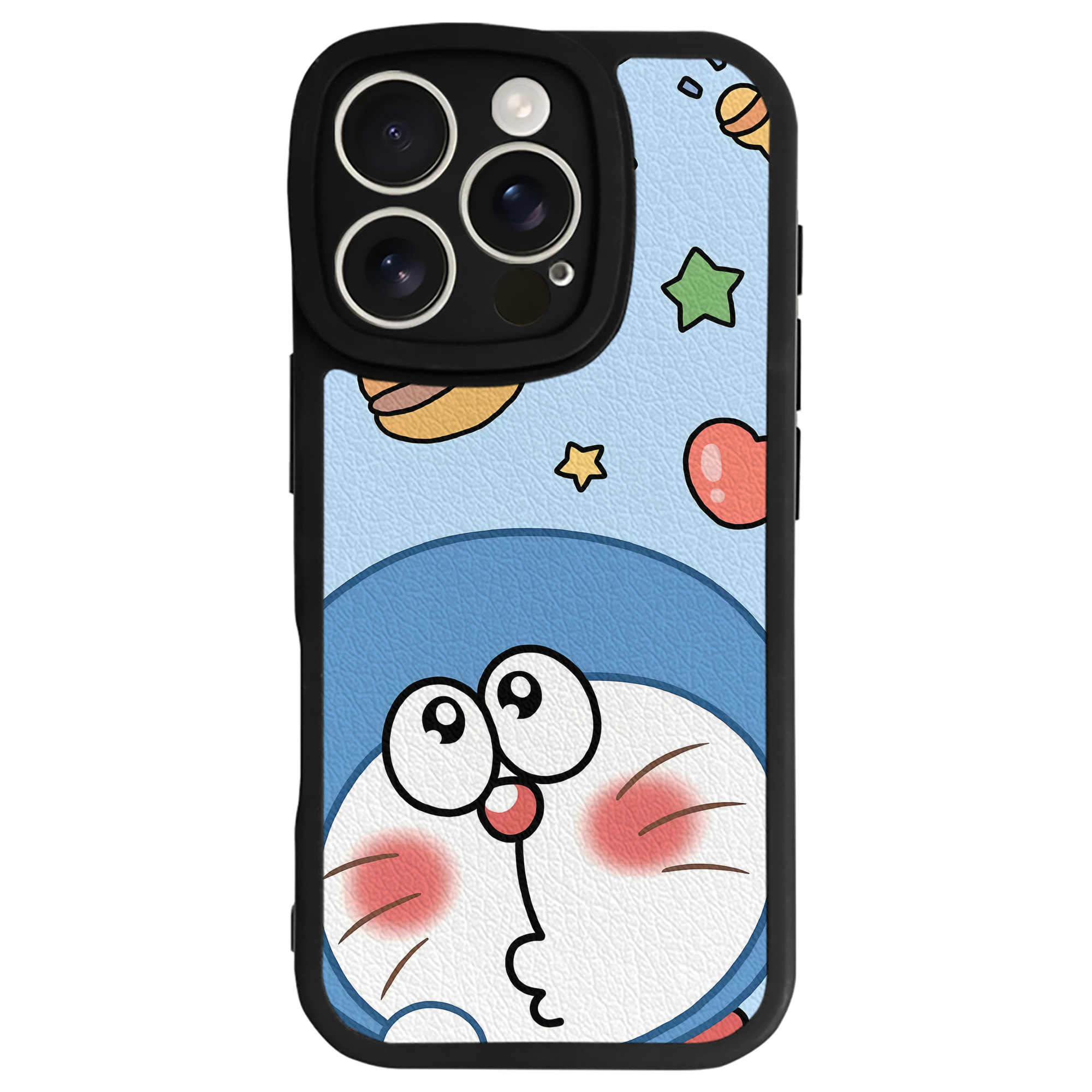 （画像用） ドラえもん Doraemon 【iPhone 16シリーズ対応】シリコンスマホケース（レザー調） 材質：シリコン